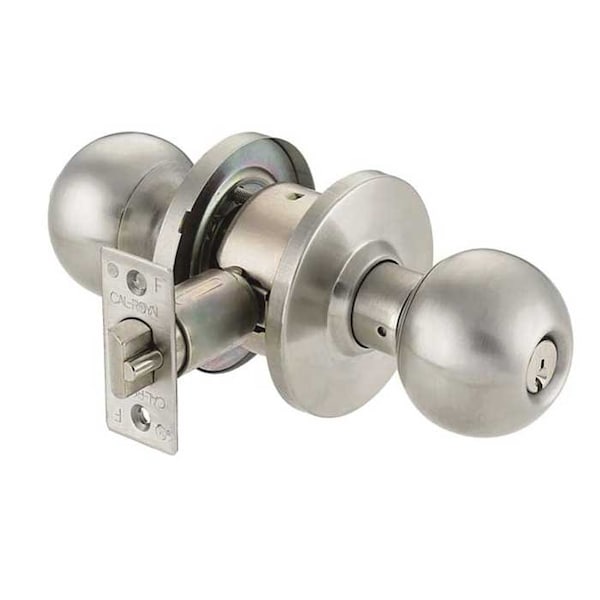 Cal-Royal Grade 2 Cylindrical Lock, 04-Communicating, BA-Lever, Round Rose, Satin Stainless Steel, 2-3/4 Inch BA04-32D - main